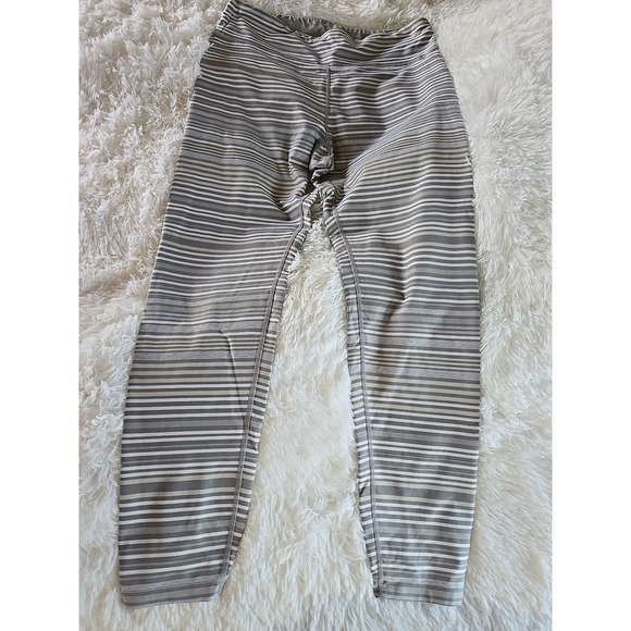 Calvin Klein Pants - Calvin Klein Performance‎ Wick Women's Gray Striped Leggings Workout Size L